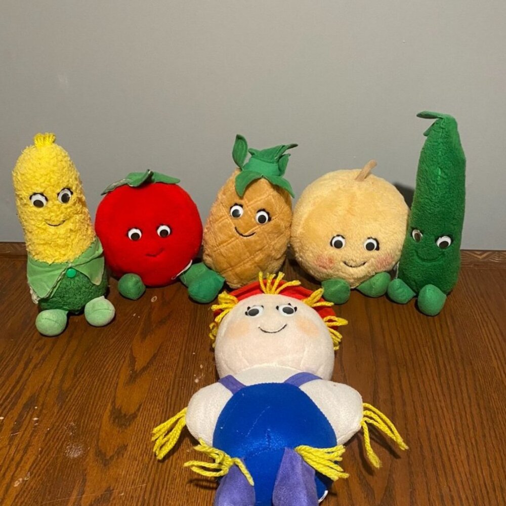 Vintage Del Monte Country Yumkins Plush Doll Lot Trudy Toys 1980s Advertising